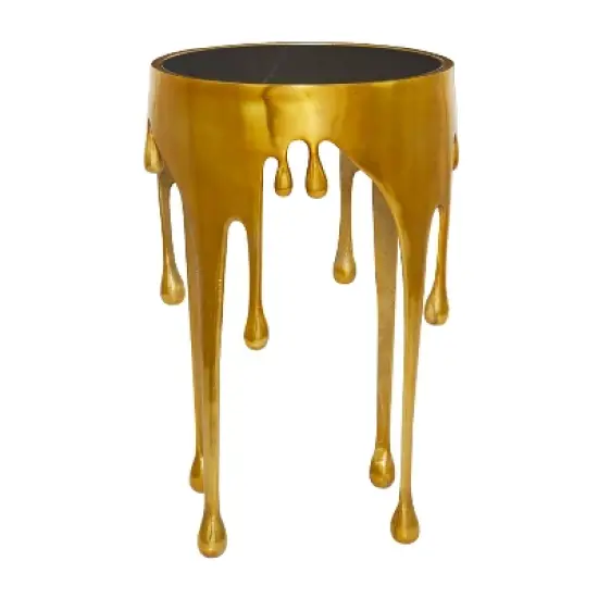 Contemporary Aluminum Melting Accent Table - Olivia & May image {1}