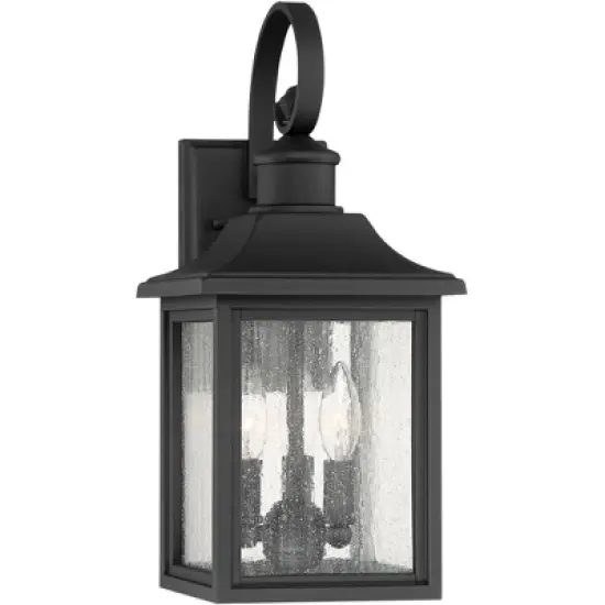 John Timberland Moray Bay Mission Outdoor Wall Light Fixture Black 17 3/4" Clear Seedy Glass for Post Exterior Barn Deck House Porch Yard Posts Patio image {5}