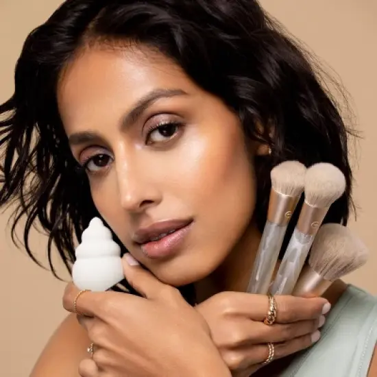 EcoTools Sea Gems Face Makeup Brush Set - 4ct image {1}