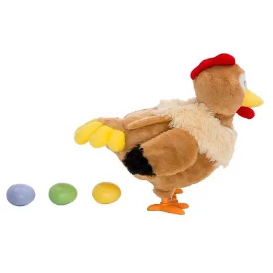 HearthSong Plush Musical Egg-Laying Hen with Three Eggs image {6}