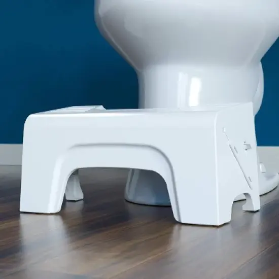 7" Fold-N-Stow Foldable Toilet Stool White - Squatty Potty image {4}