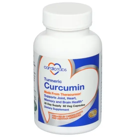 Cardiotabs Turmeric Curcumin with 600 mg Theracurmin, 60 Vegetarian Capsules, 30-Day Supply image {3}