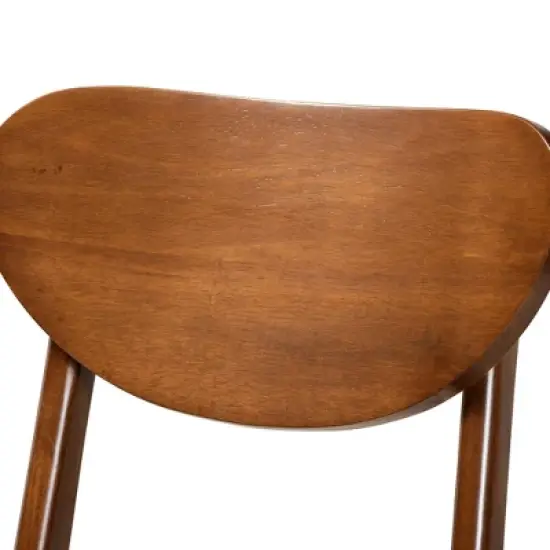 2pc Katya Fabric Upholstered and Wood Counter Height Barstool Set - Baxton Studio image {3}
