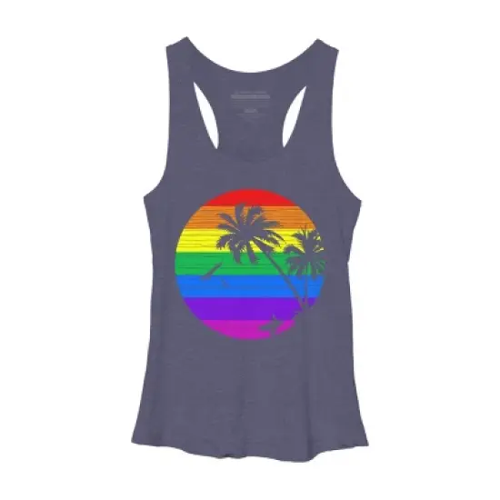 Women's Design By Humans Rainbow Summer By clingcling Racerback Tank Top image {5}