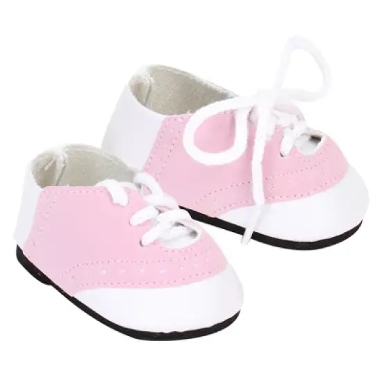 Sophia&rsquo;s Saddle Shoes for 18&rdquo; Dolls, Light Pink/White image {1}