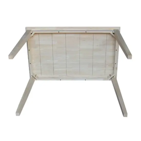 30" X 48" Solid Wood Counter Height Table Unfinished - International Concepts image {4}