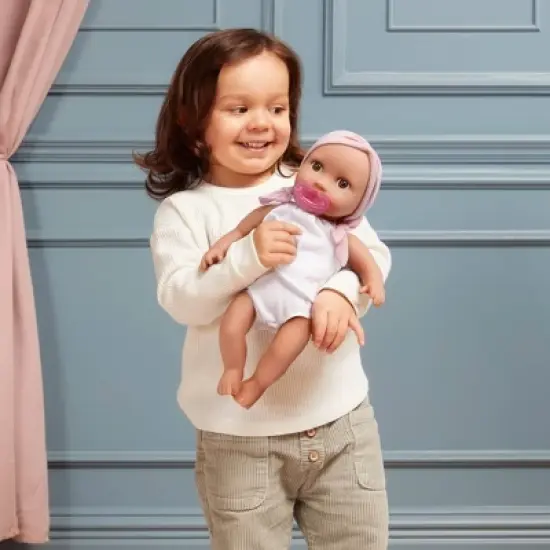 LullaBaby Doll With 2pc Outfit And Pink Pacifier image {1}