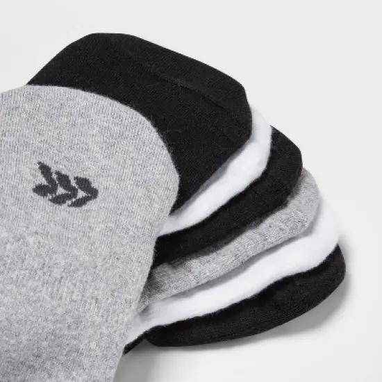 Women's Cushioned 6+1 Bonus Pack Liner Athletic Socks - All in Motion&trade; White/Heather Gray/Black 4-10 image {2}