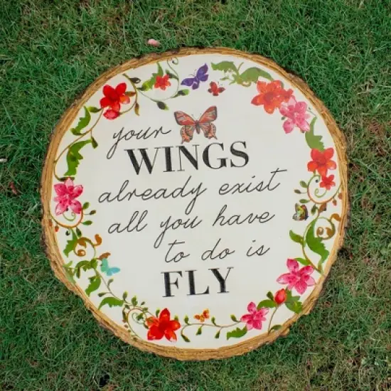 Roman 12" Butterfly with Verse Garden Stepping Stone image {1}