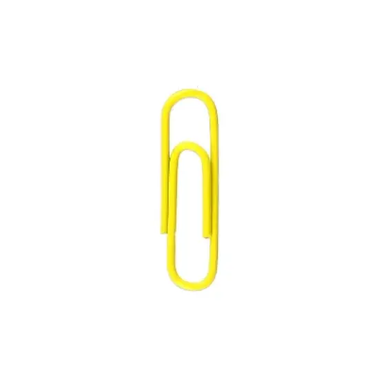 JAM Paper Colored Standard Paper Clips Small 1 Inch Yellow Paperclips 2183756A image {2}