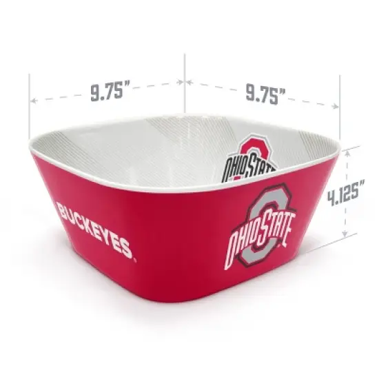NCAA Ohio State Buckeyes Serving Bowl: Melamine Rounded Square, 15 Volume image {3}