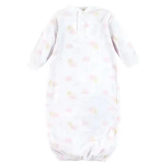 Yoga Sprout Infant Girl Fleece Gown 3pk, Unicorn, 0-6 Months image {3}
