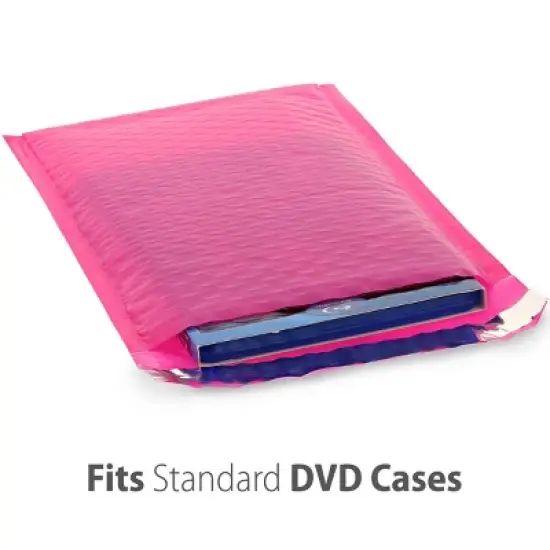 Fosmon #0 Colored PINK Poly Bubble Mailer 6.5" x 10", Padded Shipping Envelopes, 6.5 x 9" Usable size - 25 Pack image {8}