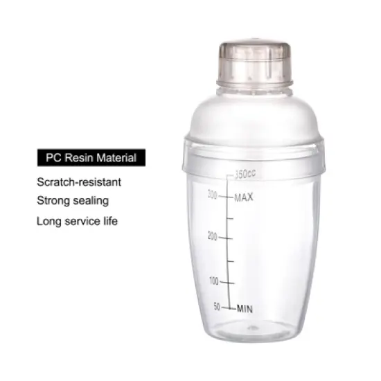Unique Bargains Removable Plastic Boba Cocktail Shaker with Scales 2 Pcs image {3}