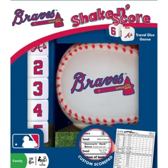 MasterPieces Officially Licsenced MLB Atlanta Braves Shake N' Score Dice Game for Age 6 and Up image {1}