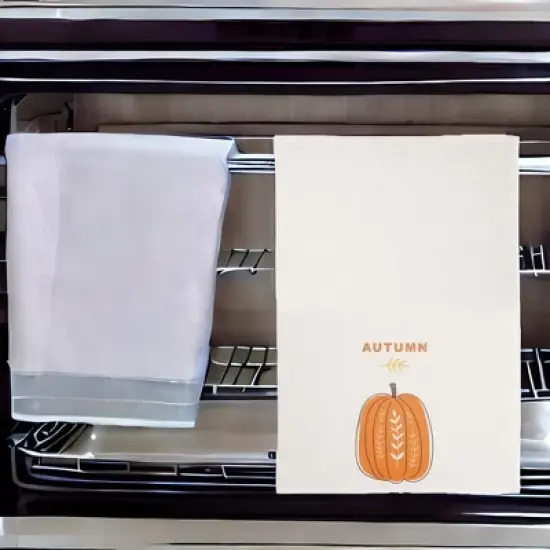 KAF Home Halloween/Harvest Digitally Printed  Set Of 2 Kitchen Towels - 20" x 30" image {2}