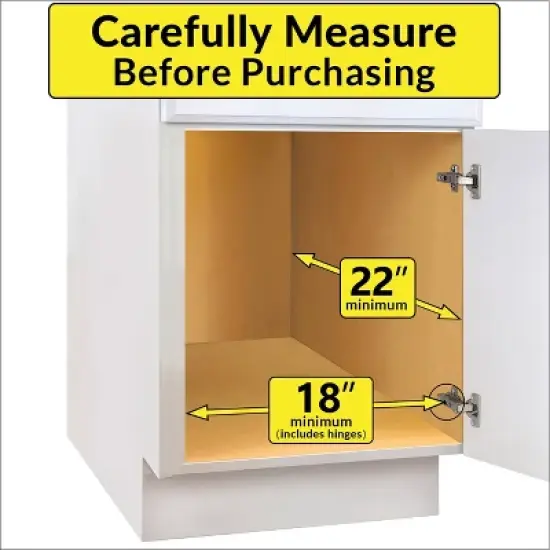 Lynk Professional 17"x21" Select Sliding Pull Out Cabinet Drawers Organizer Wood Chrome: Kitchen Storage, Ball Bearing Glides image {1}