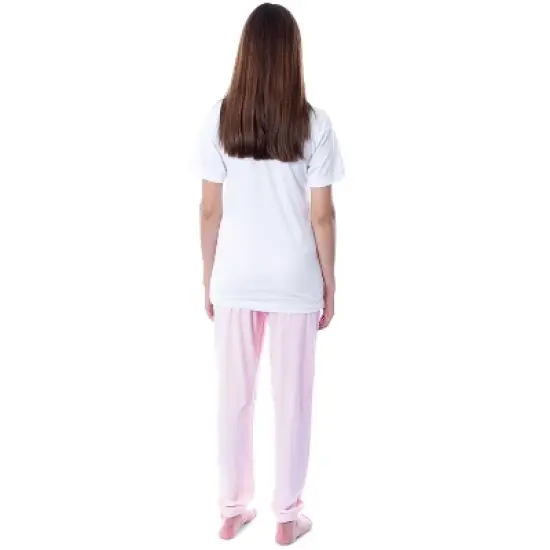 Peanuts Womens' Snoopy Dream Comic Flower Relaxing Sleep Pajama Set Multicolored image {3}