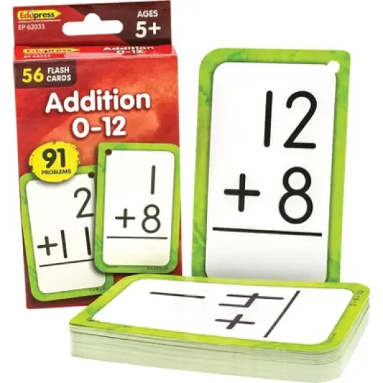 Edupress Addition 0-12 Flash Cards image {1}