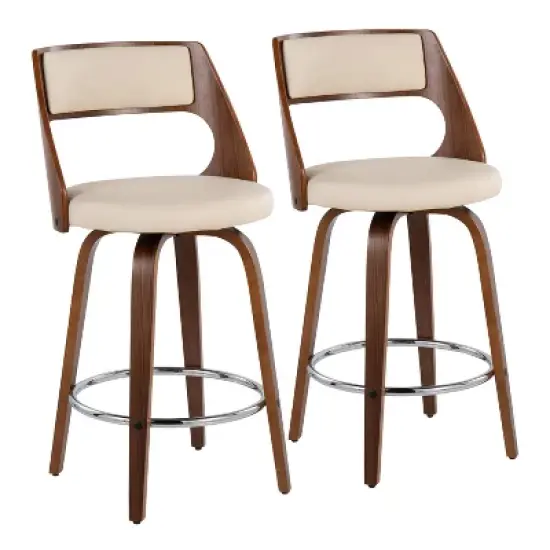 Set of 2 Cecina Upholstered Counter Height Barstools - Lumisource image {12}
