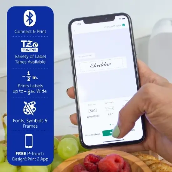 Brother P-Touch PT-P300BT CUBE Connected Label Maker: Bluetooth Mobile Printer, Smartphone App Control, iOS & Android Compatible image {1}
