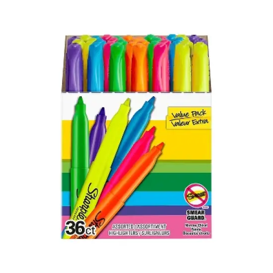 Sharpie Stick Highlighter Chisel Tip Assorted 36/Pack (2133497) image {2}