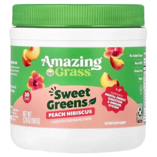 Amazing Grass Sweet Greens, Peach Hibiscus, 5.29 oz (150 g) image {4}