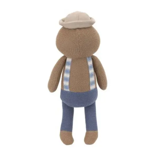 Cuddle Me Scottie The Sloth - Gray and Blue Knit Plush Stuffed Animal image {2}