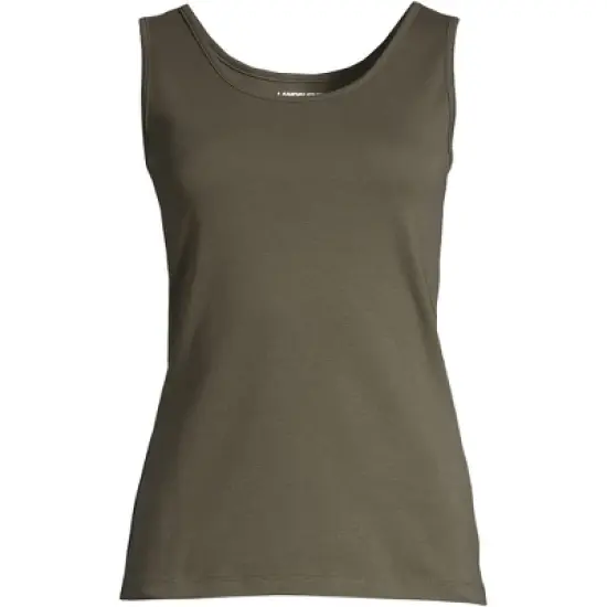 Lands' End Women's Tall Cotton Tank Top image {10}