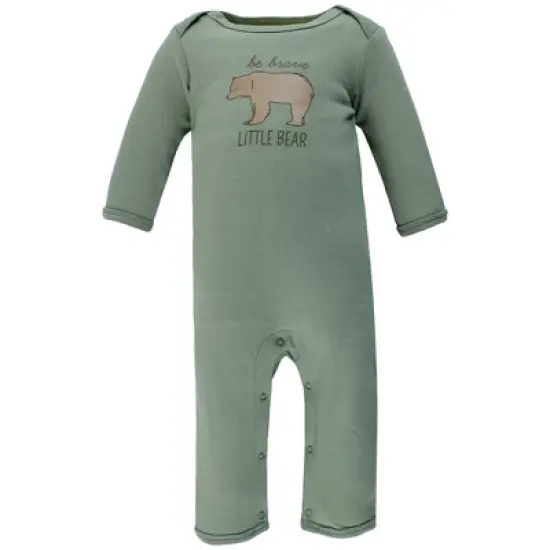 Hudson Baby Infant Boy Cotton Coveralls, Forest Animals image {3}