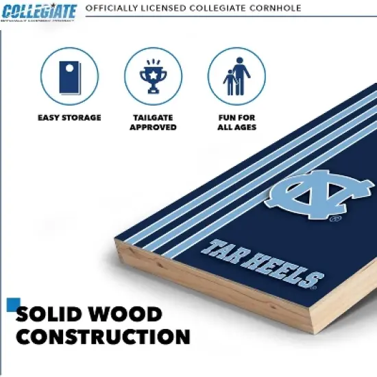 NCAA North Carolina Tar Heels 2'x3' Wood Cornhole Set image {2}