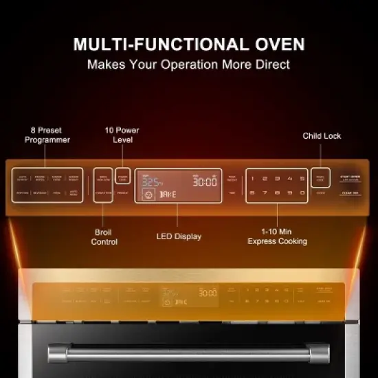 GASLAND 24" 1.6 Cu. Ft. 1000W Built-in Microwaves, Drawer, BMD1602S image {3}