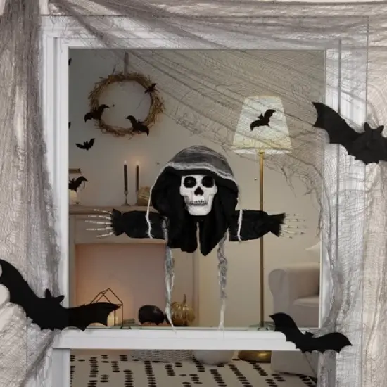 Northlight 10" Spooky Skeleton 3-D Halloween Window Decoration image {1}