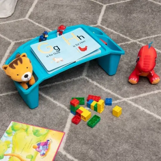 Mind Reader Sprout Collection Portable Desk with Side Pockets Set of 2 Blue image {1}