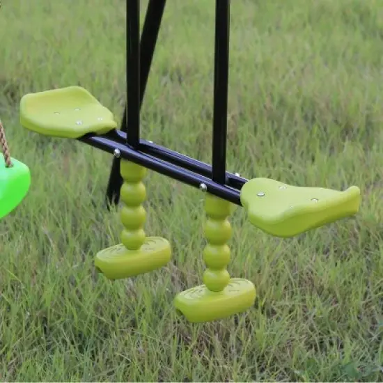 Luupatchy Swing Set With Glider, 2 Blet Swing, Backyard 550Lbs 3 Seat image {4}