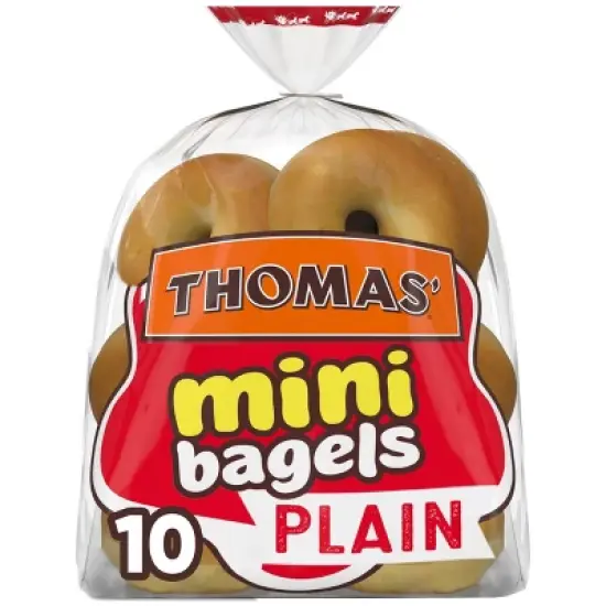 Thomas' Plain Mini Bagels - 15oz/10ct image {9}