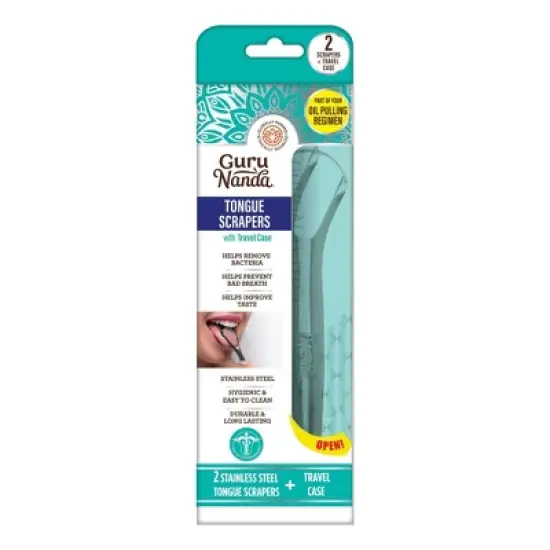 GuruNanda Spoon Shaped Stainless Steel Tongue Scrapers - 2ct image {7}