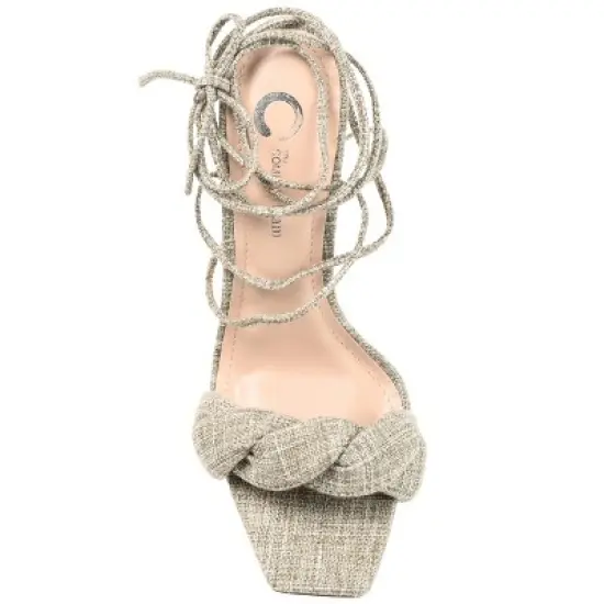 Journee Collection Womens Edelie Tru Comfort Foam Open Toe High Stiletto Pumps Taupe 9.5 image {3}