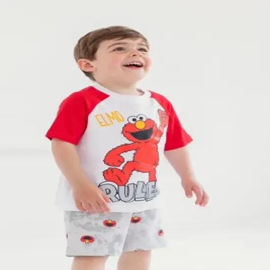 Sesame Street Elmo French Terry T-Shirt and Shorts Outfit Set Infant image {3}