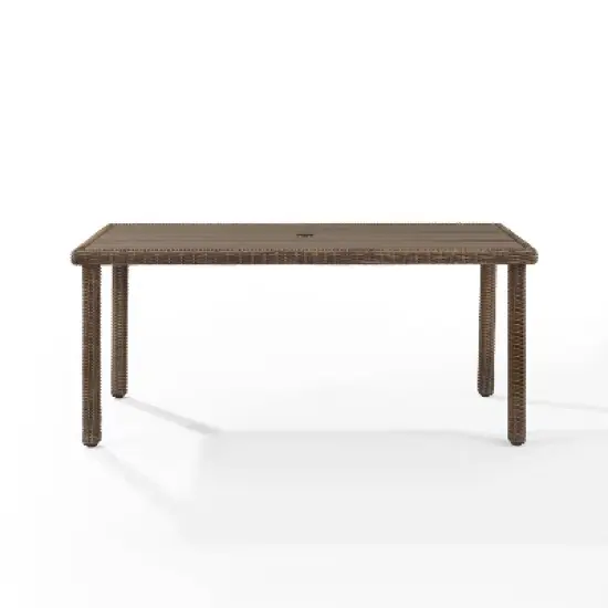 Bradenton Outdoor Rectangular Dining Table Weathered Brown - Crosley image {4}