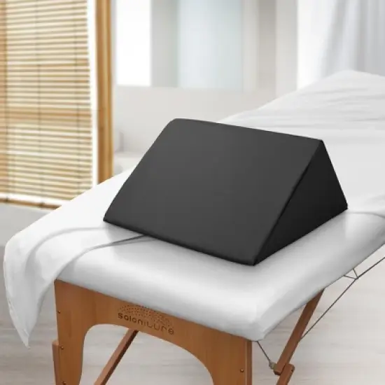 Saloniture Triangle Wedge Massage Table Bolster, Extra-Large 19" x 12" x 20" x 15.5" Pillow image {3}