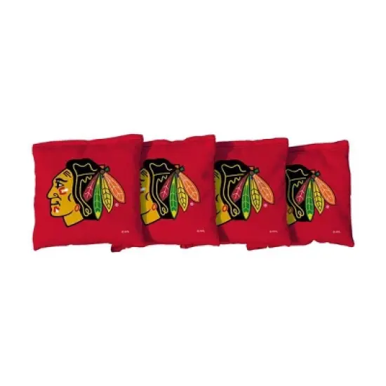 NHL Chicago Blackhawks Corn-Filled Cornhole Bags Red - 4pk image {1}