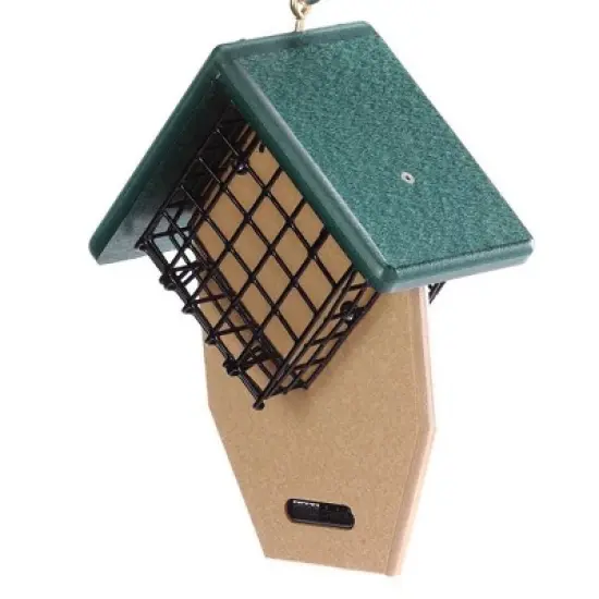 Birds Choice 2-Cake Feeder with Angled Suet Basket Bird Feeder: Weather-Resistant, No Assembly, Polyether Material image {2}