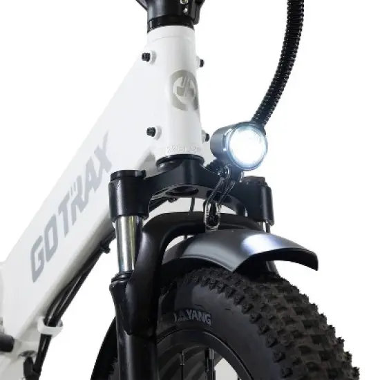 GOTRAX Adult F2 20" Step Through Electric Folding Bike - White image {3}