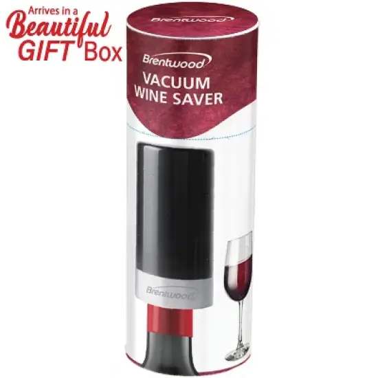 Brentwood Portable Automatic Vacuum Wine Preserver and Bottle Stopper in Black image {7}