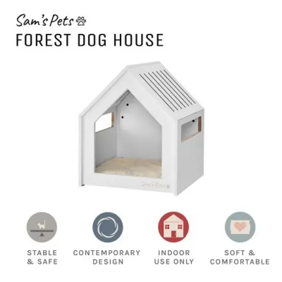 Sam's Pets Forest 23'' Dog House In White Oak image {8}