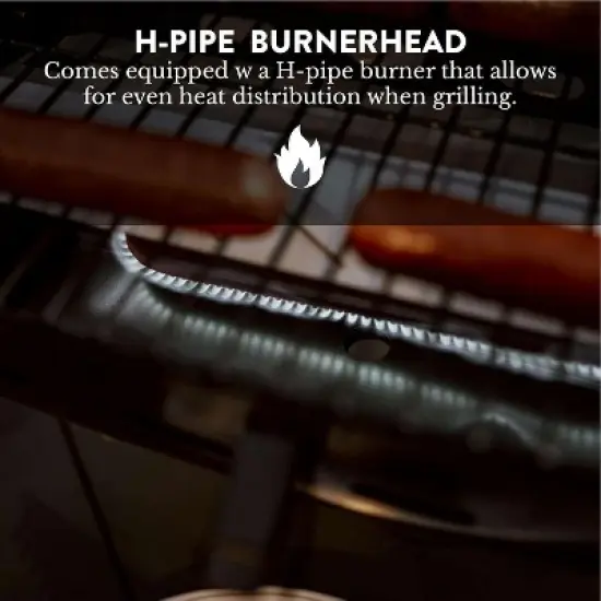 GasOne Portable Tabletop Propane Grill with Heat Resistant Handles, Large Cooking Surface User Friendly Temperature Control Knob for RV, Camping, Home image {4}