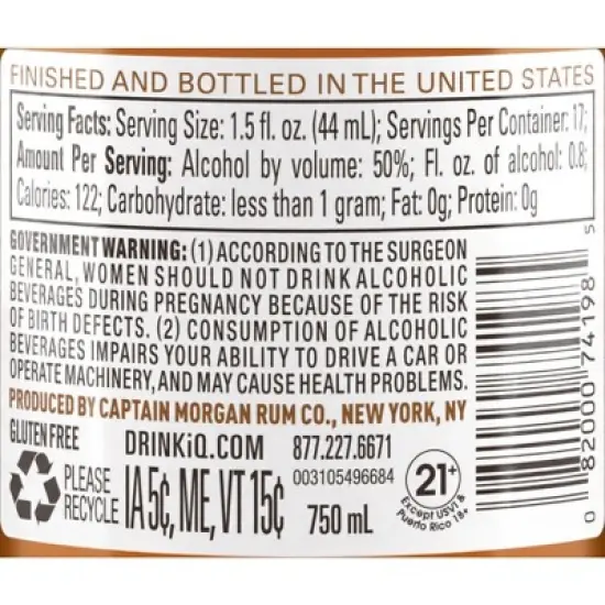 Captain Morgan Spiced Rum - 750ml Bottle image {6}