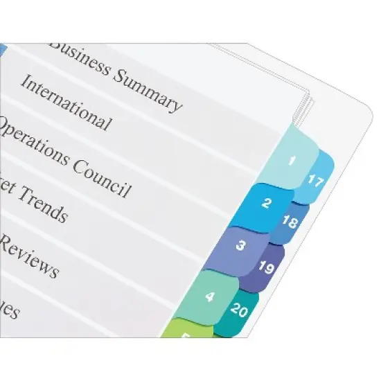 Avery Ready Index Customizable Table of Contents Double Column Dividers 32-Tab Ltr 11322 image {7}