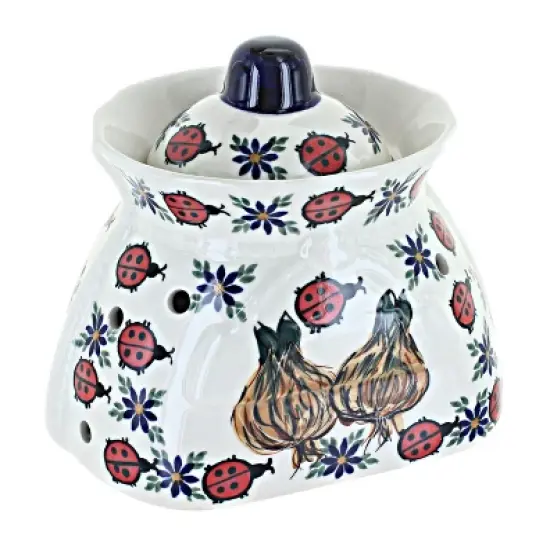 Blue Rose Polish Pottery A50 Andy Garlic Keeper image {3}